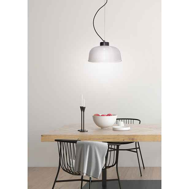 Závěsná lampa Liverpool Ledea 27 cm sklo/černý kabel