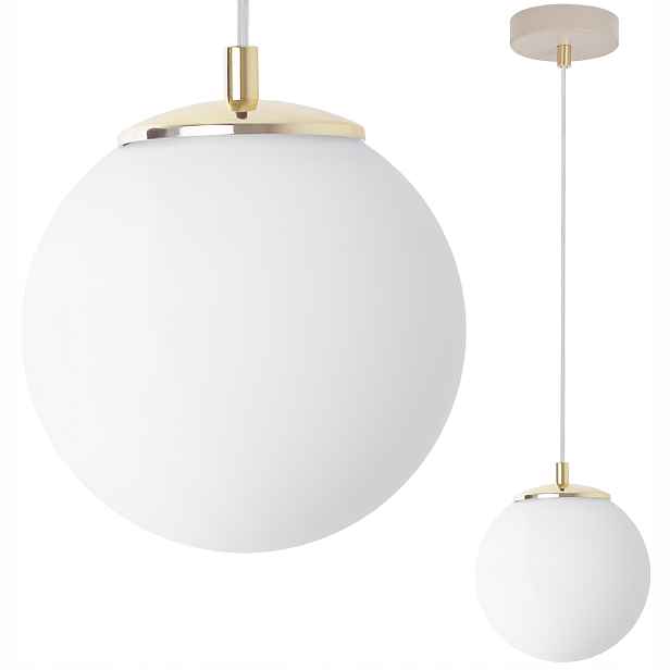 Závěsná Stropní Lampa Lustr Jednobarevná Bílá Koule Béžová Do Kuchyně