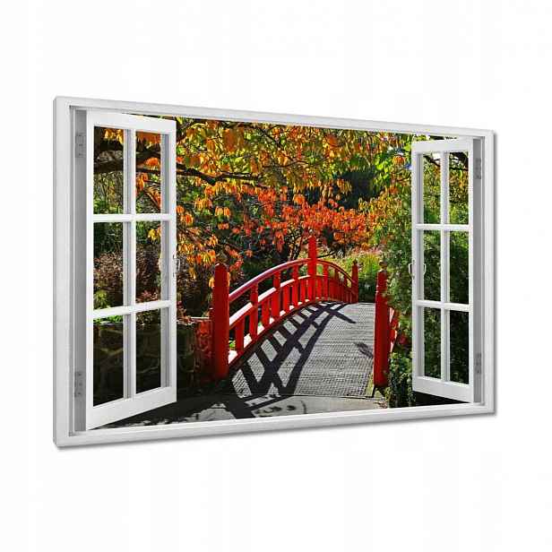Obrazy 120x80 Červený japonský most