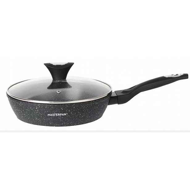 Moderní Hliníková Pánev Mramor 28 cm Hloubka 6,3 cm Masterpan 2316