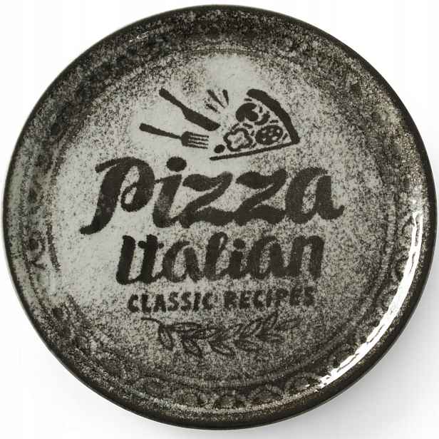 Talíř na pizzu Recipe Collection Black Hendi 31 cm, sada 6 ks