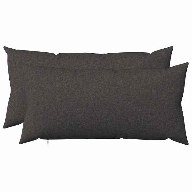 vidaXL Povlak na polštář 2 ks HEERLEN Tmavě šedá 40 x 80 cm Textil