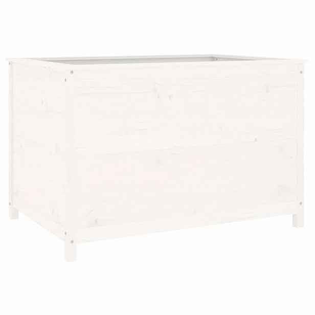 vidaXL Zahradní vyvýšený záhon bílý 119,5x82,5x78 cm masivní borovice