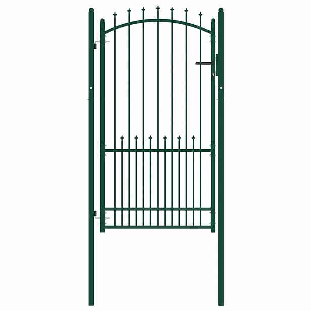 vidaXL Brána s hroty EMMEN 104 x 134,5 cm Zamykatelné