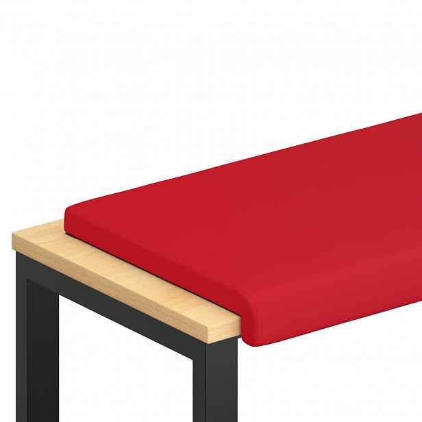 vidaXL Polštář na lavici Umělá kůže Červená Hloubka 35 cm