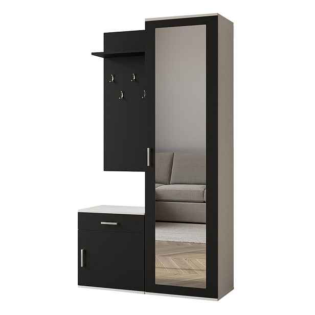 MASSENO MODERNÍ PŘEDSÍŇOVÁ SESTAVA VENTO, 100/180,5/35 cm, bílá
