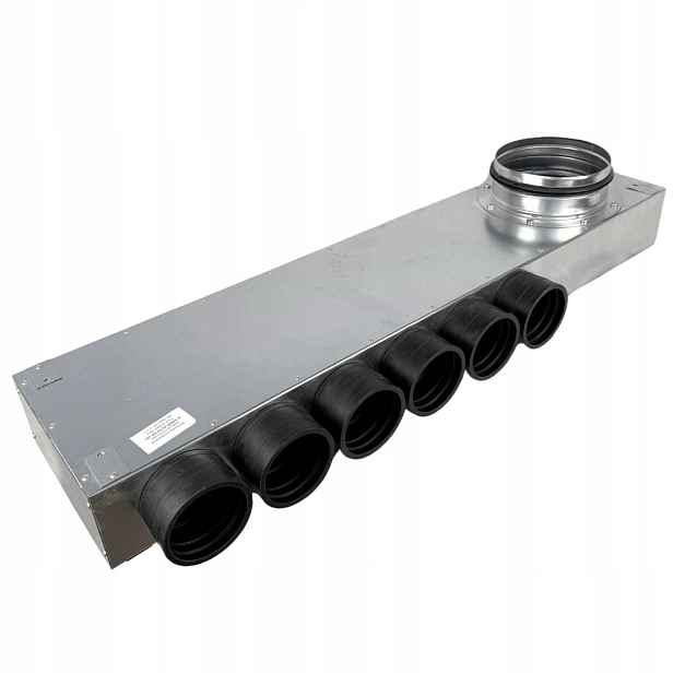 2x Rozvodná skříň, rozdělovač potrubí, ventilace, rozměr 200 6 x 75 mm
