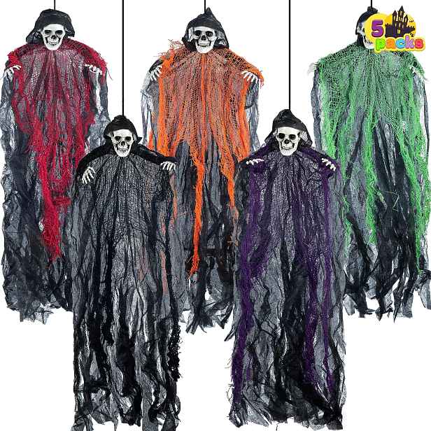 Halloweenské Závěsné Žně 5 Ks 60 CM Barevné Duchy Dekorace