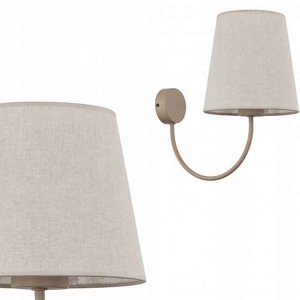 Klasické nástěnné svítidlo Candi béžové barvy s klasickým stínidlem do ložnice Tk Lighting