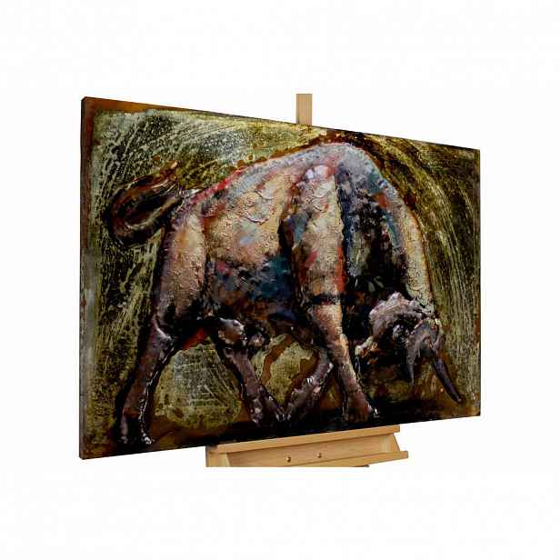 KUNSTLOFT KOVOVÝ OBRAZ EL TORO, 100/70 CM