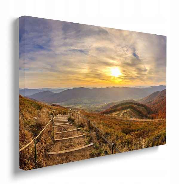 Obraz na plátně Bieszczady krajina pohled na polské hory 70x50 cm