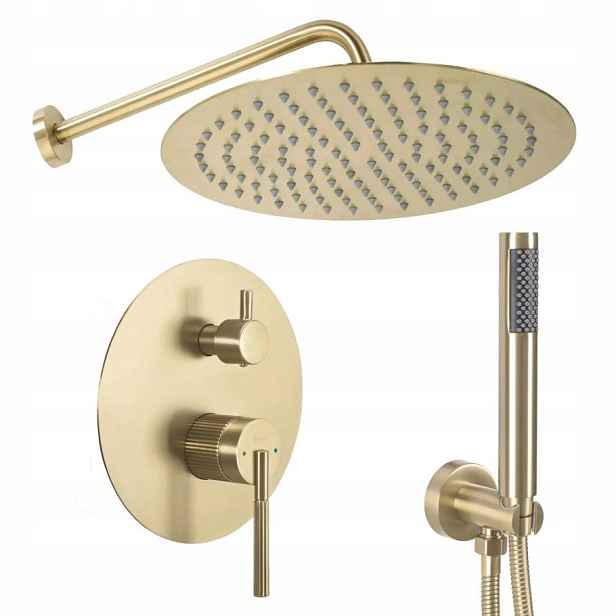 Sada Natr Podty JS-622711BG Argon Zlatý Kartáč