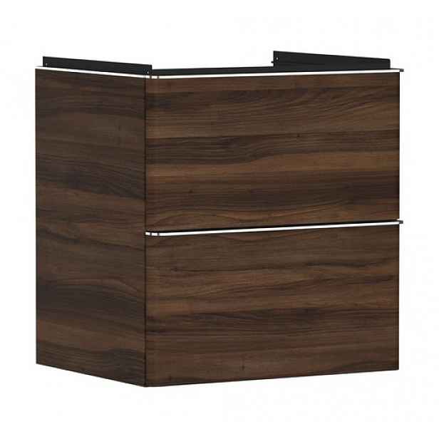 Skříňka pod umyvadlo bez umyvadla Hansgrohe Xelu Q 58x62,5x47,5 cm tmavý ořech 54026000