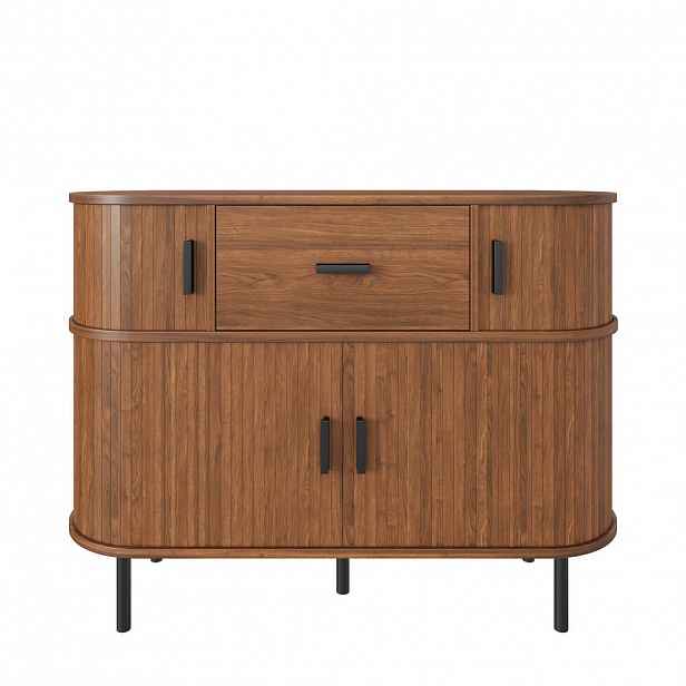 Urban Meuble SIDEBOARD Ořechové dvouúrovňové s posuvnými dvířky