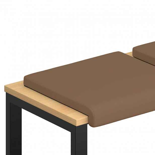 vidaXL Polštář na lavici 2 ks Umělá kůže Cappuccino Hloubka 35 cm