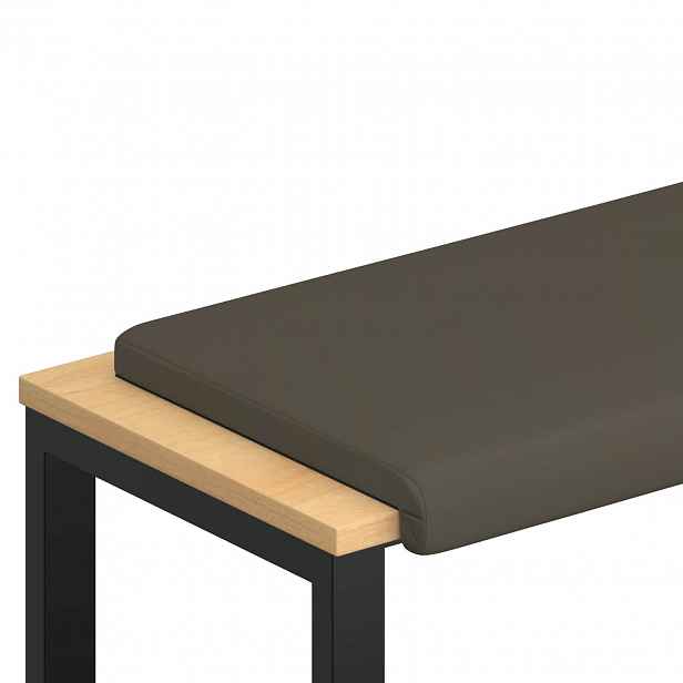vidaXL Polštář na lavici Umělá kůže Šedá Hloubka 35 cm