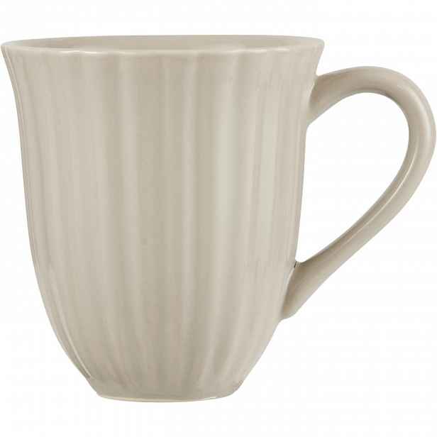 IB Laursen Béžový keramický hrnek s vroubky MYNTE LATTE