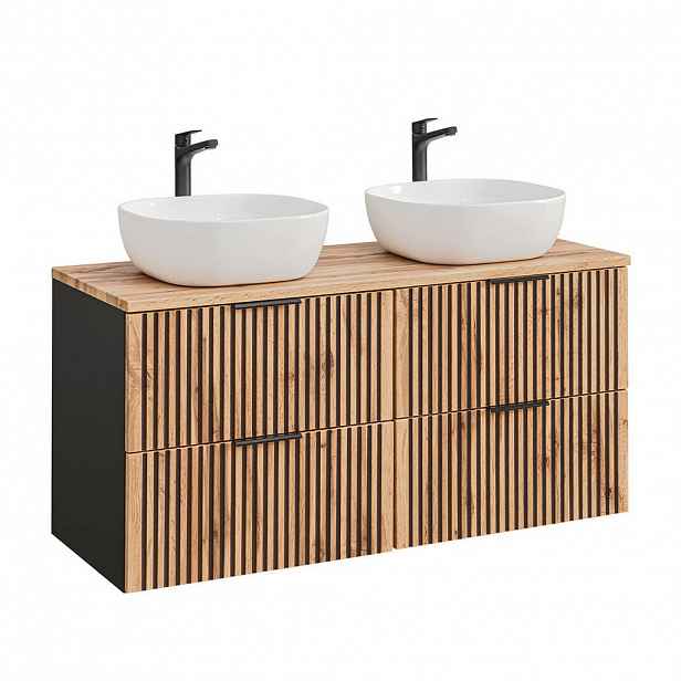 Petits-meubles DVOJUMYVADLO 120.6cm Gaia Dubové dřevo a černá barva
