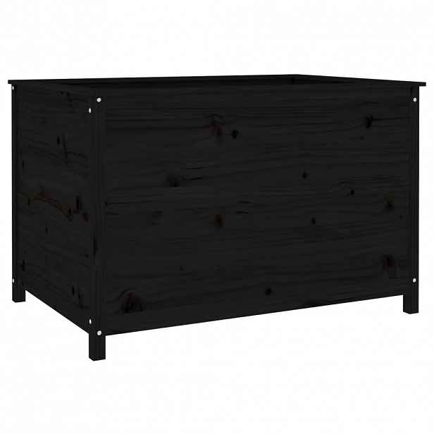 vidaXL Zahradní vyvýšený záhon černý 119,5x82,5x78 cm masivní borovice