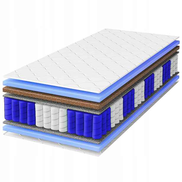 Taštičková matrace 80x200 Prestige Kokos 26 cm pružinová tvrdá H4/H5
