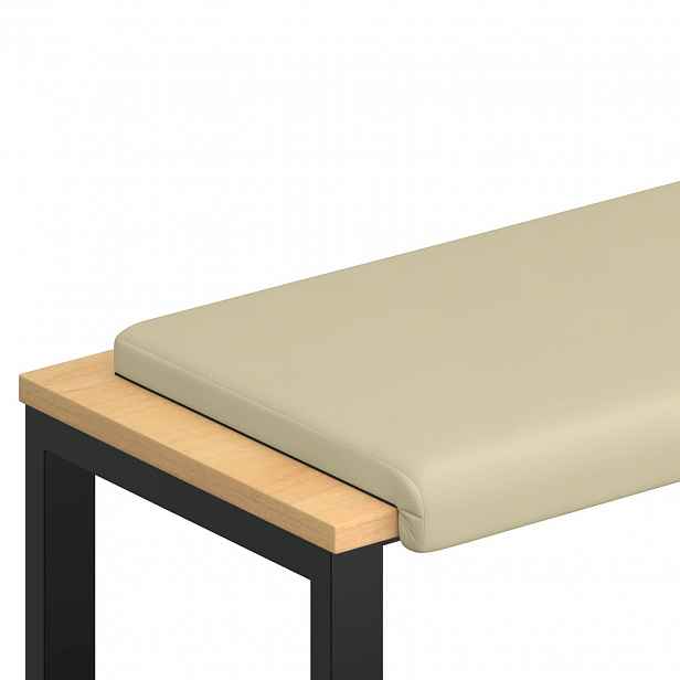 vidaXL Polštář na lavici Umělá kůže Krémová Hloubka 35 cm