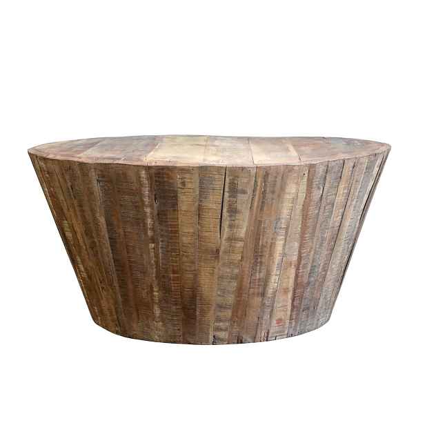 Hnědý dřevěný koferenční stůl Grimaud Unit - Ø 92*43 cm Chic Antique