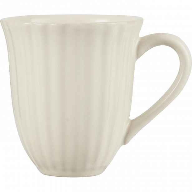 IB Laursen Smetanový keramický hrnek s vroubky MYNTE BUTTER CREAM
