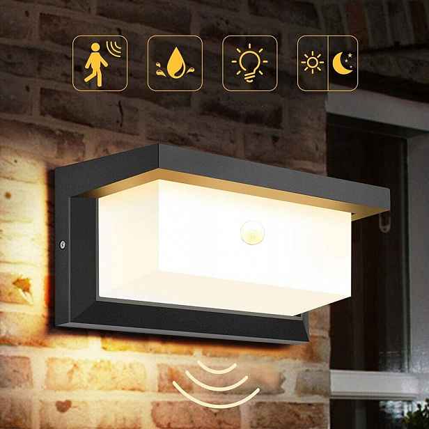 Led Venkovní Nástěnné Svítidlo Nad Vchodové Dveře s 18W pohybovým senzorem