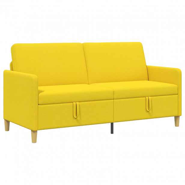 vidaXL Sofa s úložným prostorem Světlá žlutá 172 x 78 x 87 cm