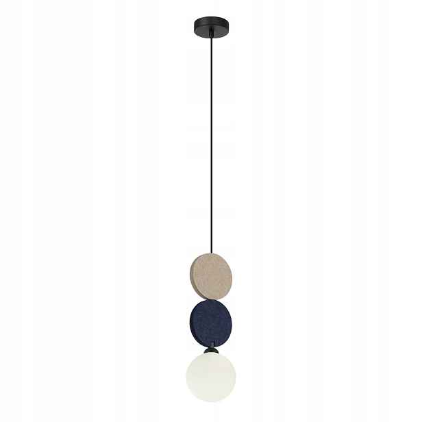 Závěsná lampa černá plstěná koule G9 25W Andrea Italux