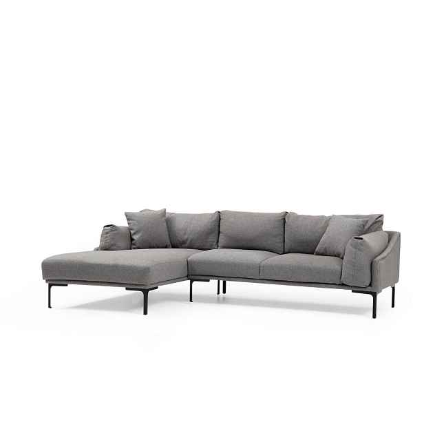 Hanah Home Rohová sedací souprava Leo 255 cm šedá levá