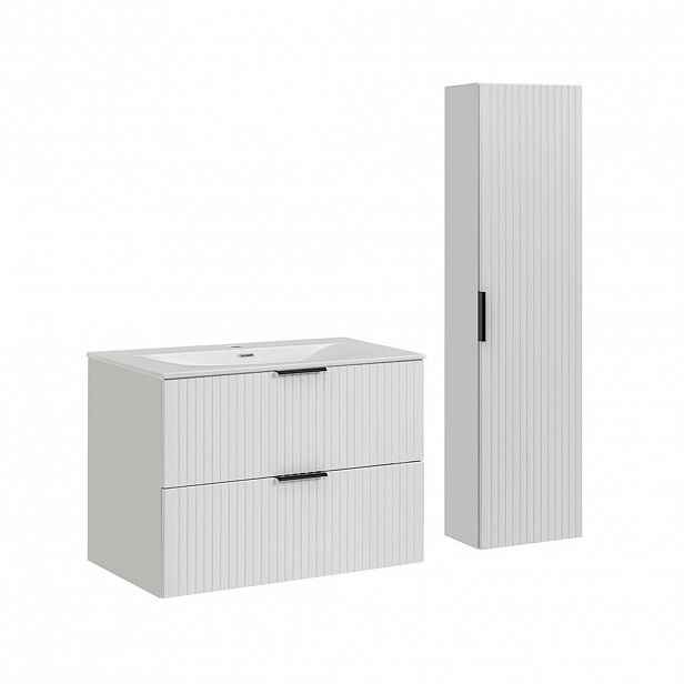 Petits-meubles KOUPELNOVÝ NÁBYTEK 80.2cm Adriel 2er-Set Bílá