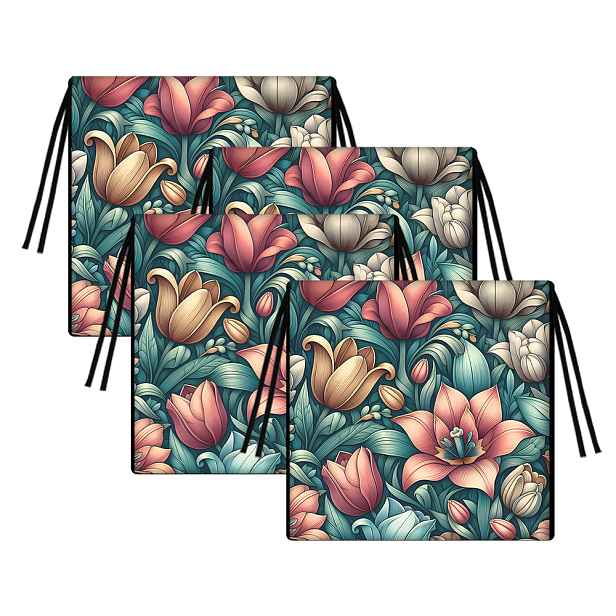Sada 4 polštářů na zahradní židli Tip 40 x 40 cm s vyjímatelnou vložkou Zoe