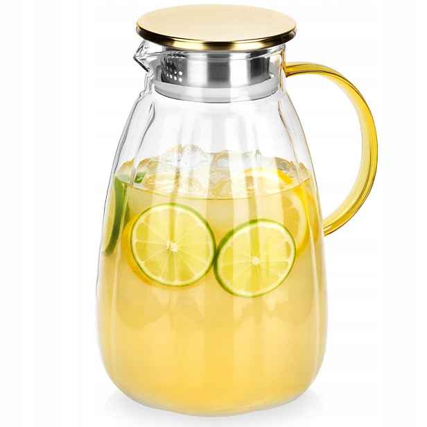 Skleněná konvice s víkem o objemu 2,2 l
