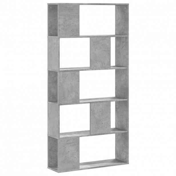 vidaXL Knihovna 5patrová betonově šedá 80,5 x 23,5 x 162,5 cm kompozit
