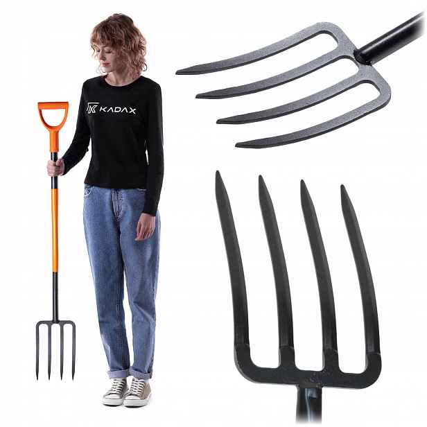 Zahradní Vidle 4 Zubové Hospodářské Na Kopání Kov Kalené 122 cm