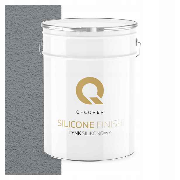 Silikonová Fasádní Omítka Šedá Ral 7045 15KG Beránek Granulace 2.0 mm