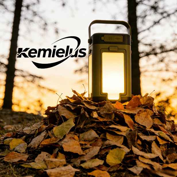 TEMU Přenosná skládací kempingová lampa 2026 Nová silná svítilna Multifunkční venkovní noční rybářská stanová závěsná lampa