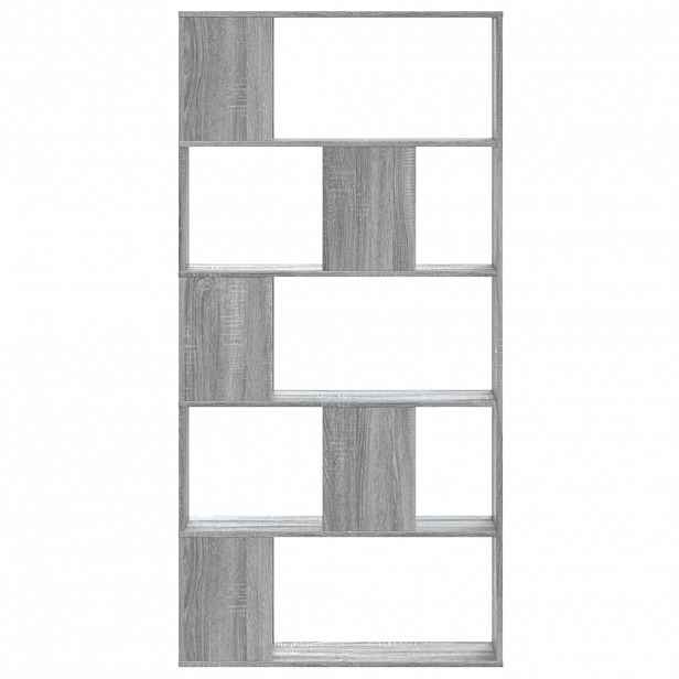 vidaXL Knihovna 5patrová šedá sonoma 80,5 x 23,5 x 162,5 cm kompozit