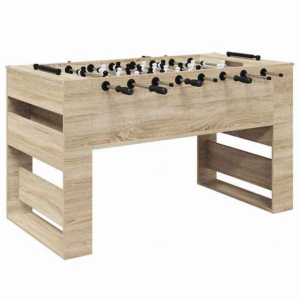 vidaXL Stolní fotbálek Sonoma dub 146,5 x 74 x 85 cm Kompozitní dřevo