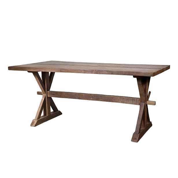 Hnědý dřevěný jídelní stůl Grimaud - 180*90*76 cm Chic Antique
