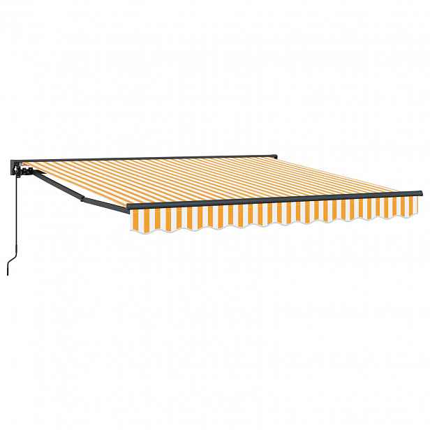 vidaXL Rám markýzy Žlutá a bílá 300 x 250 cm