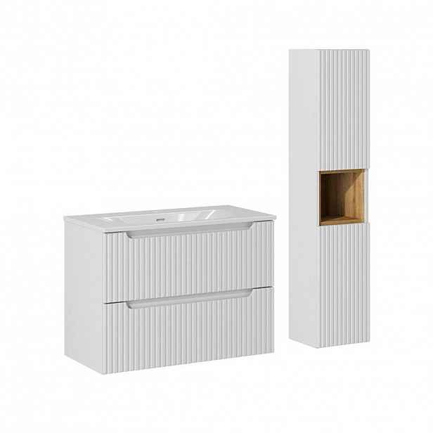 Petits-meubles KOUPELNOVÝ NÁBYTEK 80cm Riva 2er-Set Bílá