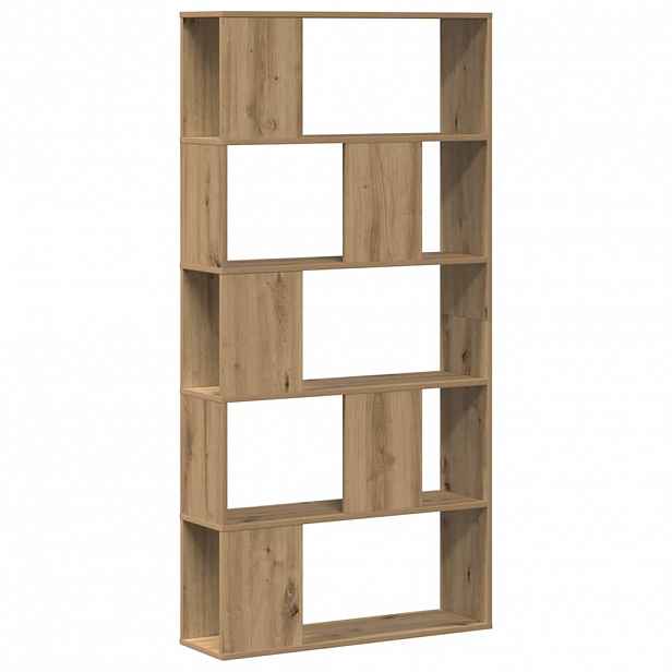 vidaXL Knihovna 5patrová dub artisan 80,5 x 23,5 x 162,5 cm kompozit