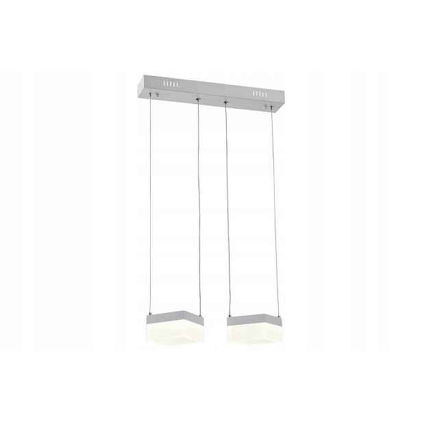 Dekorativní závěsná lampa, moderní stříbrná, dvojitá, Led, do obývacího pokoje Reality