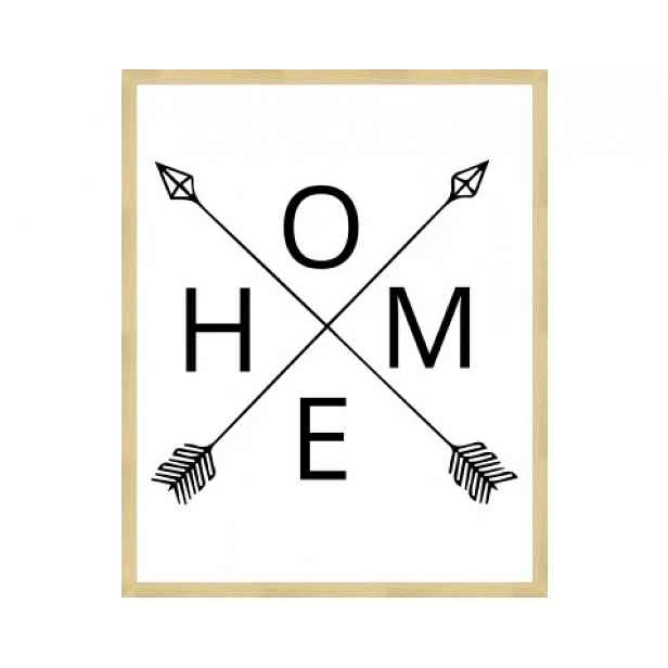 Rámovaný obraz Home, 40x50 cm