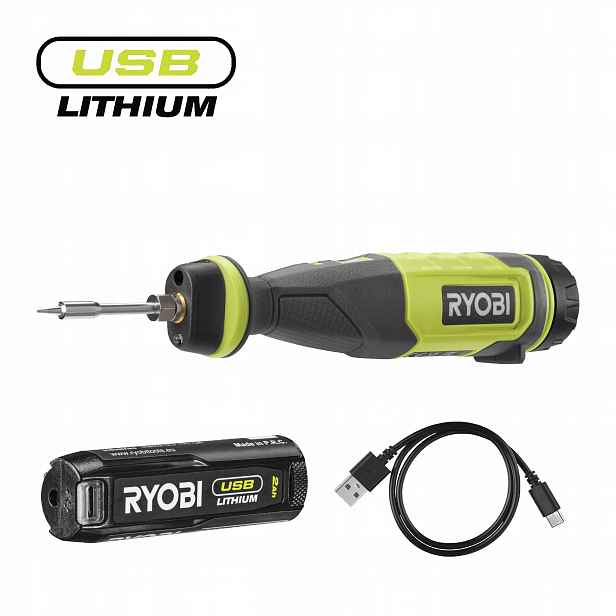 Ryobi RSI4-120G 4V Akumulátorová pájka Usb Lithium 1x2.0Ah akumulátor (RB42