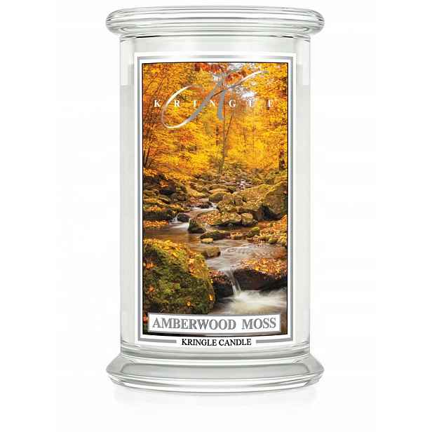 Amberwood Moss Kringle Candle velká svíčka se dvěma knoty (624 g)