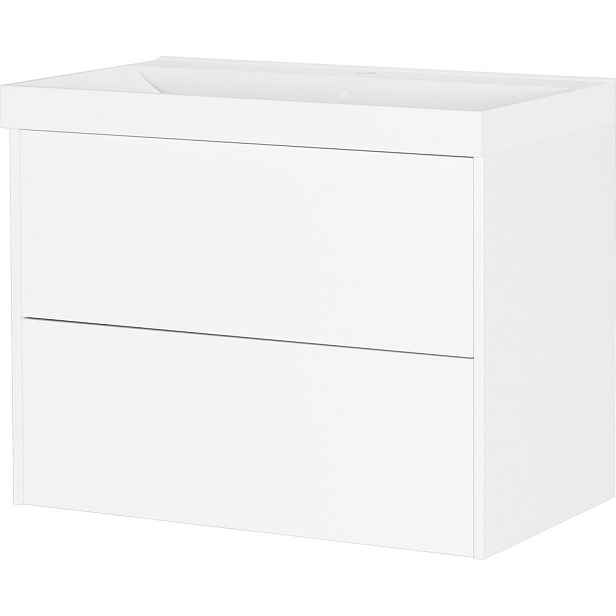 Bílá matná závěsná skříňka pod umyvadlo 81x65 cm Bodera – Germania