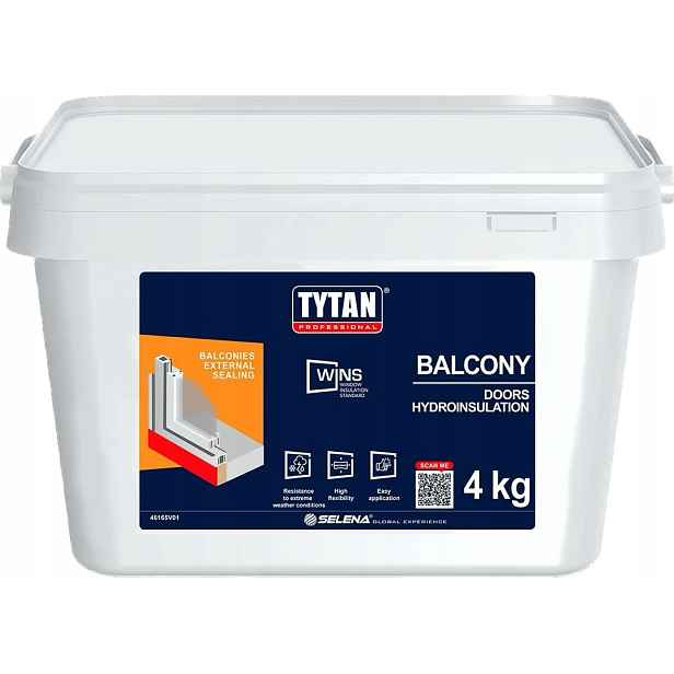 Hydroizolace Těsnění Tytan Wins Balkony 4kg Epdm tekutá membrána